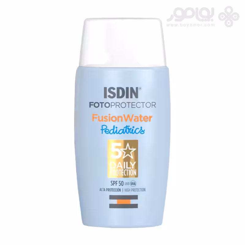 ضد آفتاب کودک ایزدین فیوژن واتر SPF50 مدل PEDIATRICS حجم 50 میل