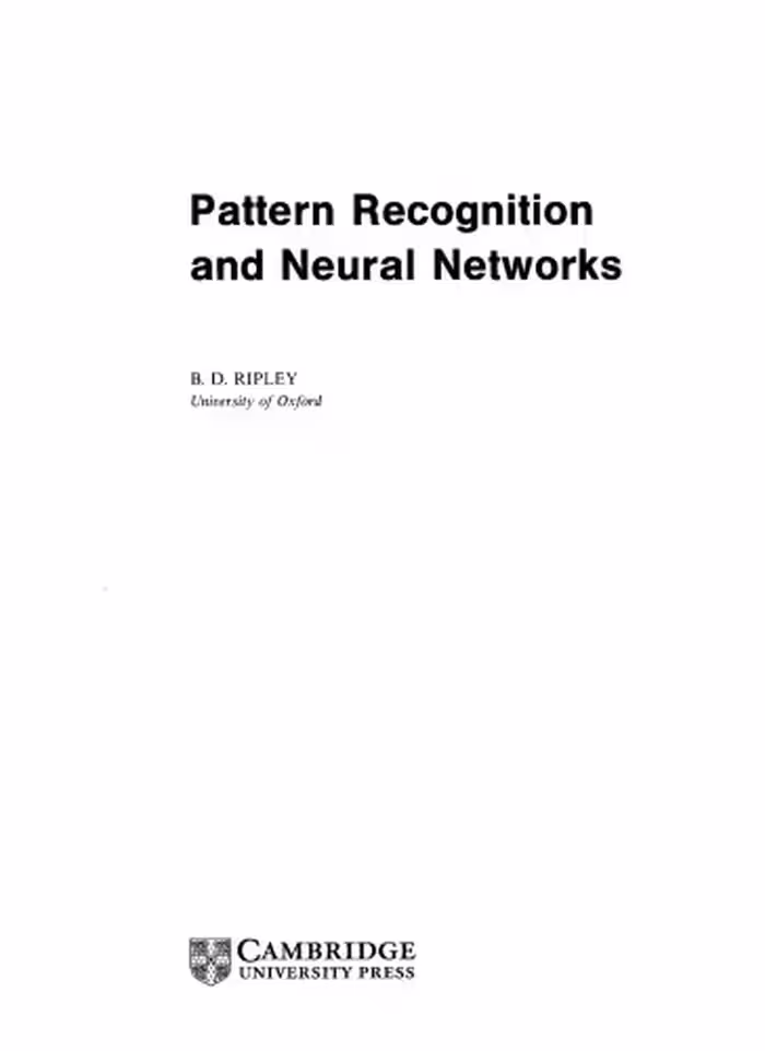 خرید و دانلود نسخه کامل کتاب Pattern recognition and neural networks