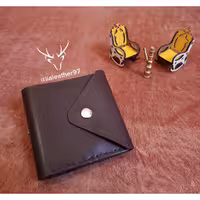 کیف پول جیبی اسپورت لیا چرم قهوه ای چرم طبیعی تمام دستدوز (پس کرایه)