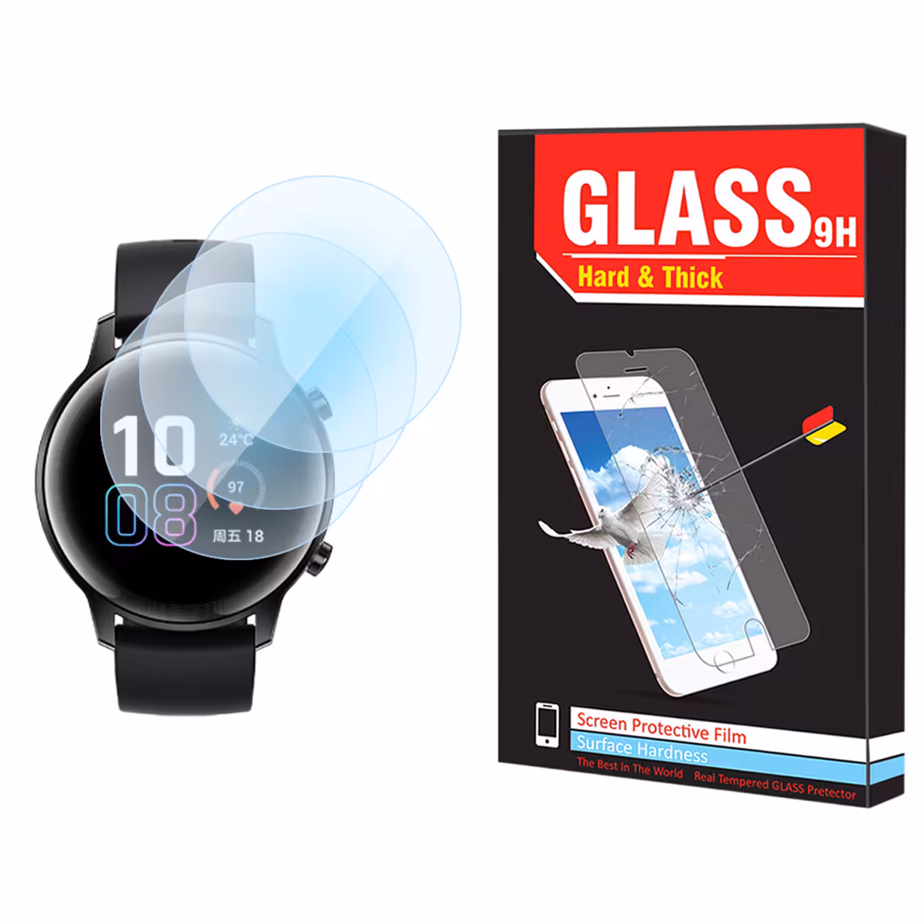 محافظ صفحه نمایش نانو هارد اند تیک مدل NHT مناسب برای ساعت هوشمند آنر Magic Watch 2 42mm بسته سه عددی