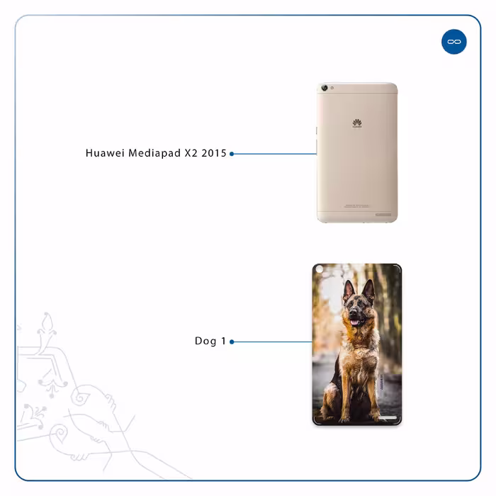 برچسب پوششی ماهوت مدل Dog-1 مناسب برای تبلت هوآوی Mediapad X2 2015