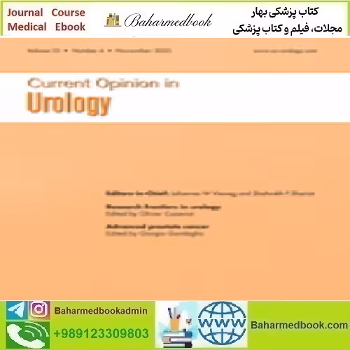 Current Opinion in Urology Volume 33 1 to 6 2023 TRUE PDF