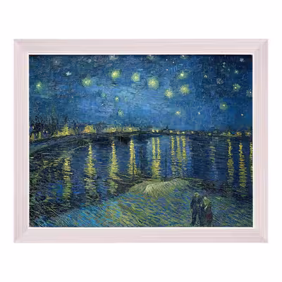 تابلو طرح شب پرستاره بر فراز رن کد 6148
