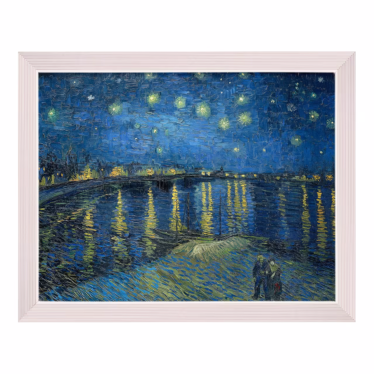 تابلو طرح شب پرستاره بر فراز رن کد 6148