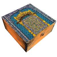جعبه هدیه چوبی مدل سنتی طرح کاشی8 