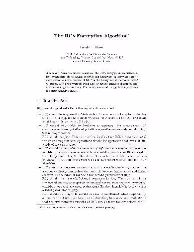 خرید و دانلود نسخه کامل کتاب The RC5 encryption algorithm