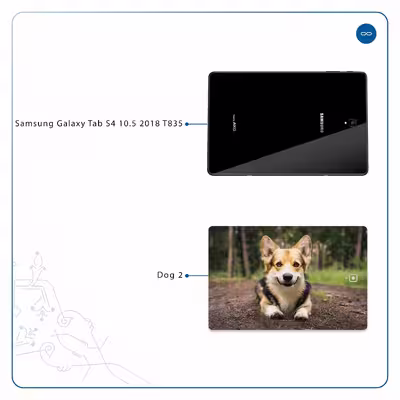 برچسب پوششی ماهوت مدل Dog-2 مناسب برای تبلت سامسونگ Galaxy Tab S4 10.5 2018 T835