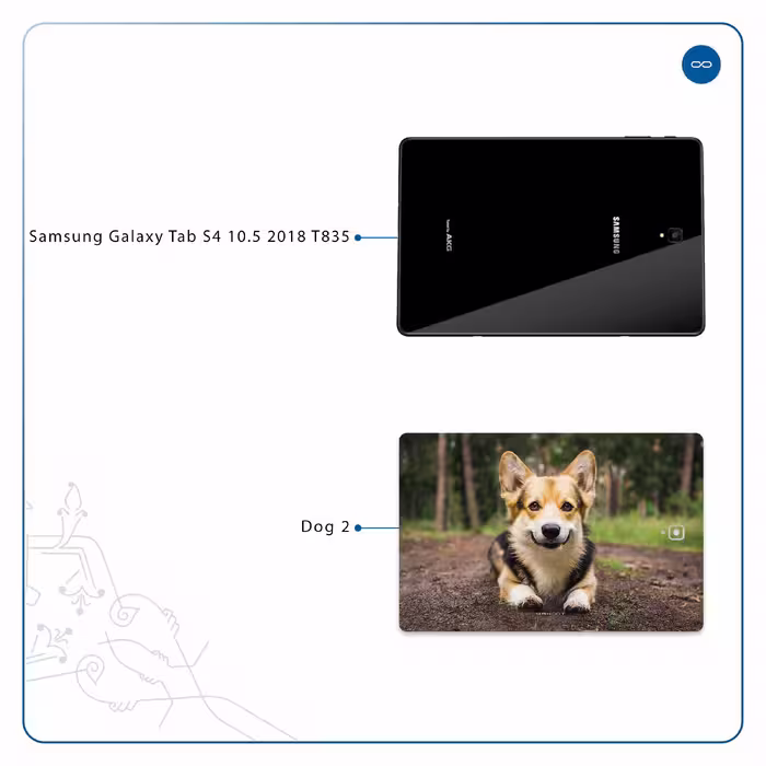 برچسب پوششی ماهوت مدل Dog-2 مناسب برای تبلت سامسونگ Galaxy Tab S4 10.5 2018 T835