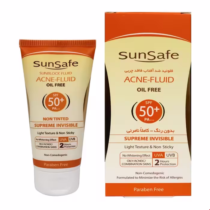 فلوئید ضد آفتاب فاقد چربی SPF50 سان سیف 50 میلی لیتری