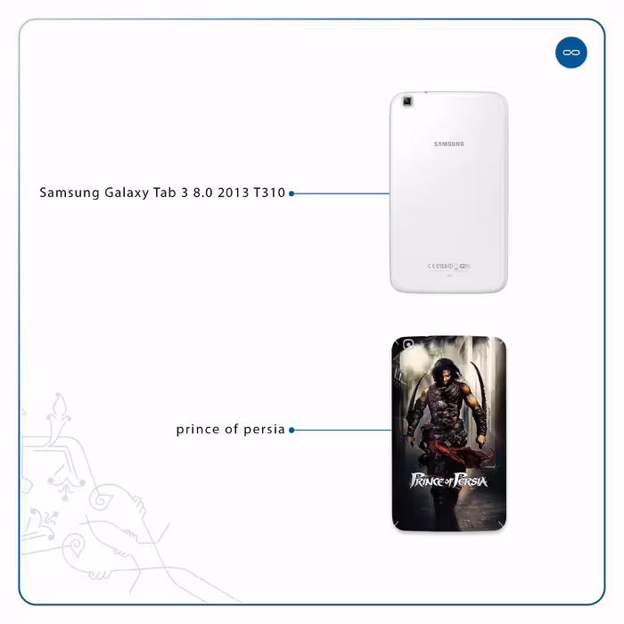 برچسب پوششی ماهوت مدل Prince of Persia مناسب برای تبلت سامسونگ Galaxy Tab 3 8.0 2013 T310