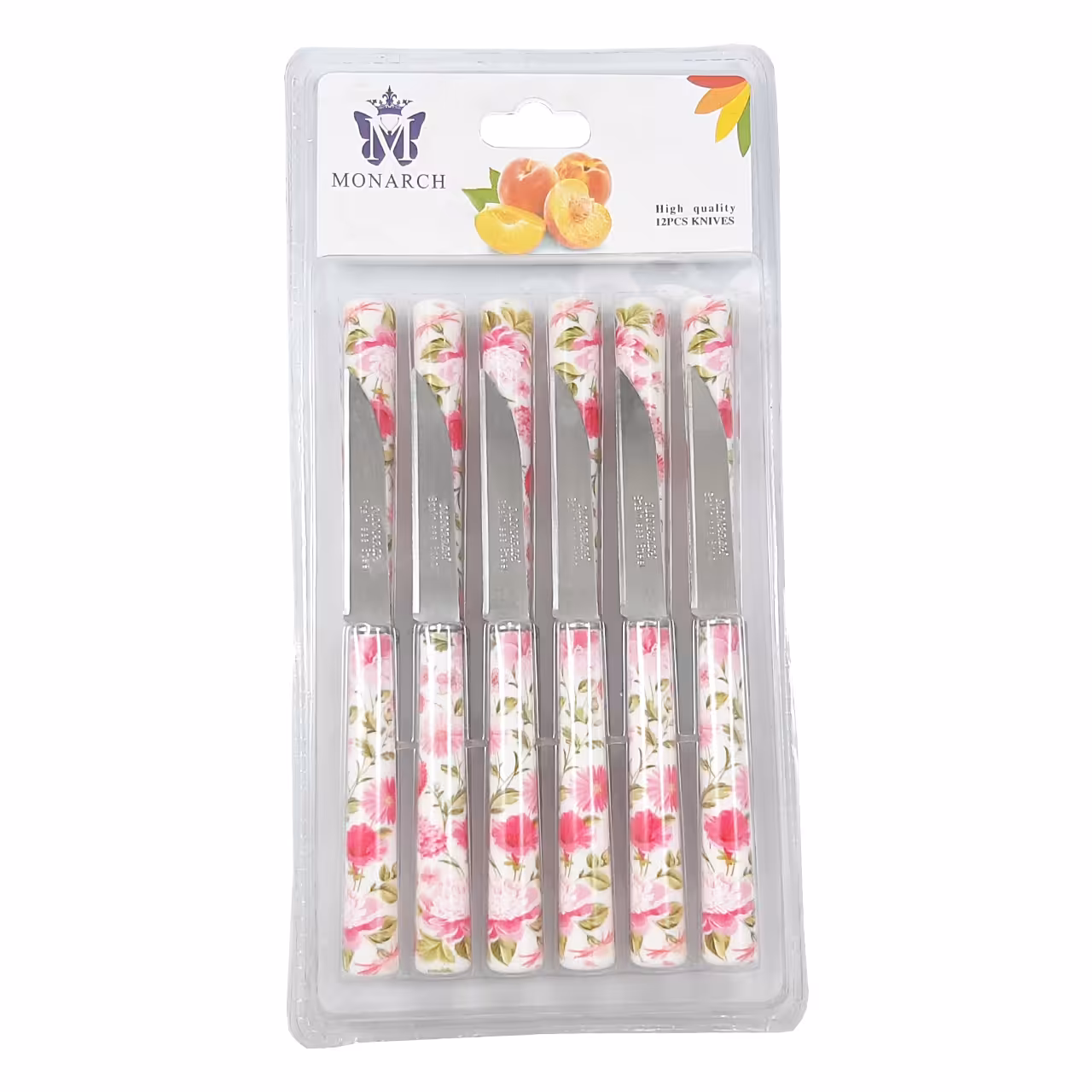 کارد میوه خوری مونارچ کد M004 بسته 12 عددی