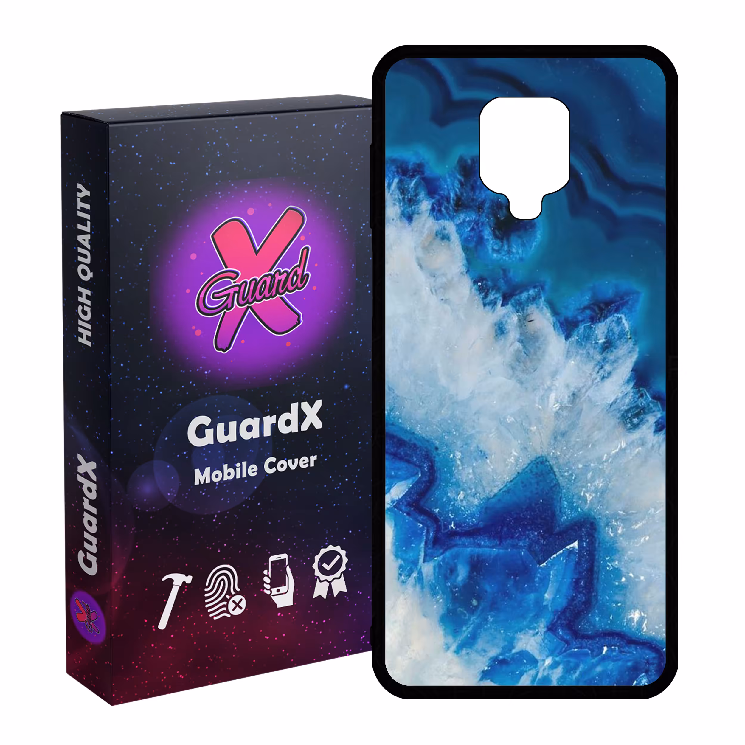 کاور گارد ایکس طرح Blue مدل Glass10407 مناسب برای گوشی موبایل شیائومی Redmi Note 9S / Note 9 Pro / Note 9 Pro Max