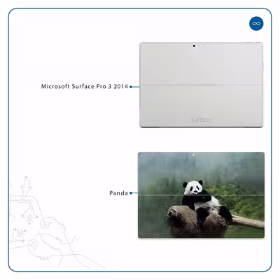 برچسب پوششی ماهوت مدل Panda مناسب برای تبلت مایکروسافت Surface Pro 3 2014