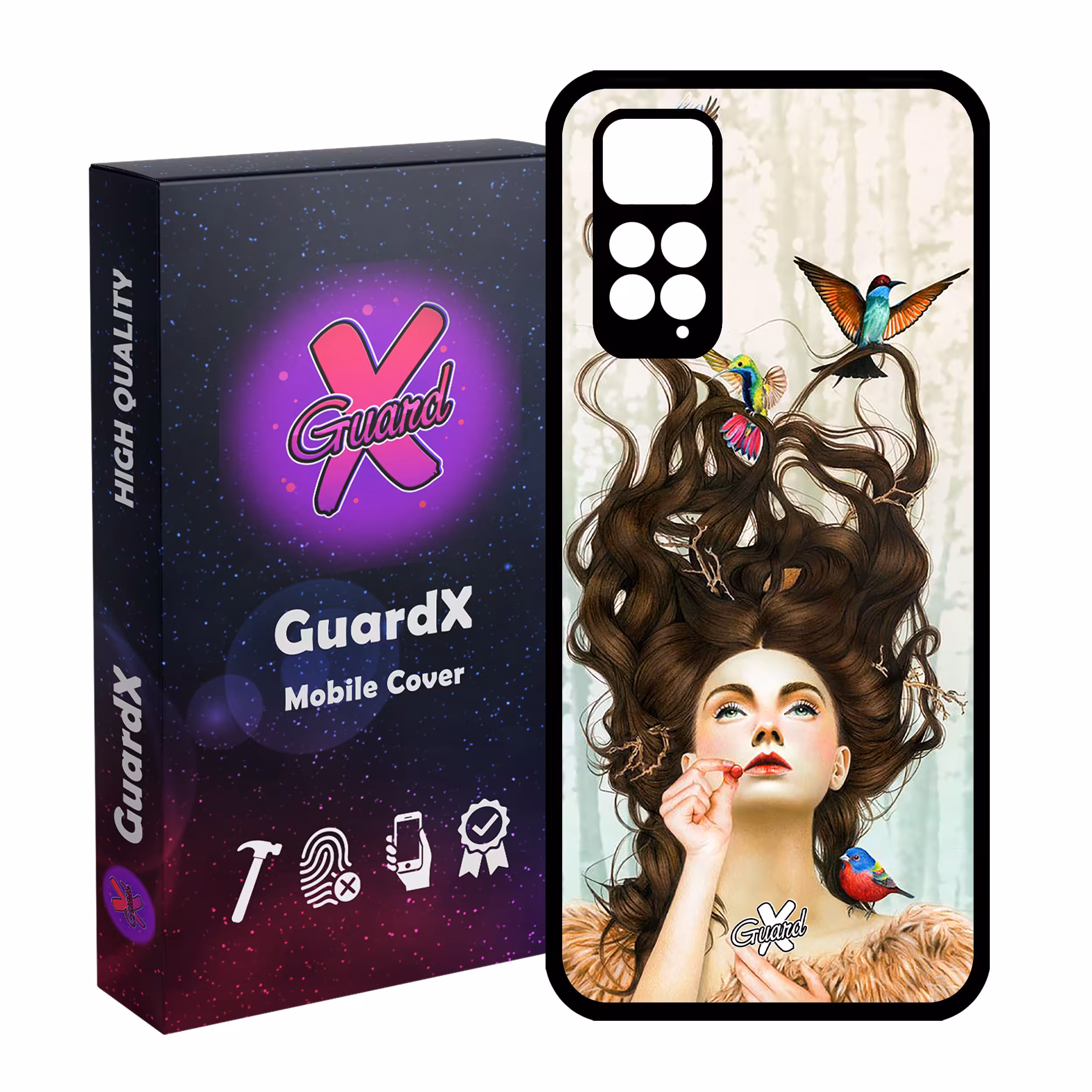 کاور گارد ایکس طرح Girl مدل Glass10290 مناسب برای گوشی موبایل شیائومی Redmi Note 11S/ Note 11 4G