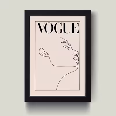 تابلو مدل مینیمال Vogue کد m2579-w