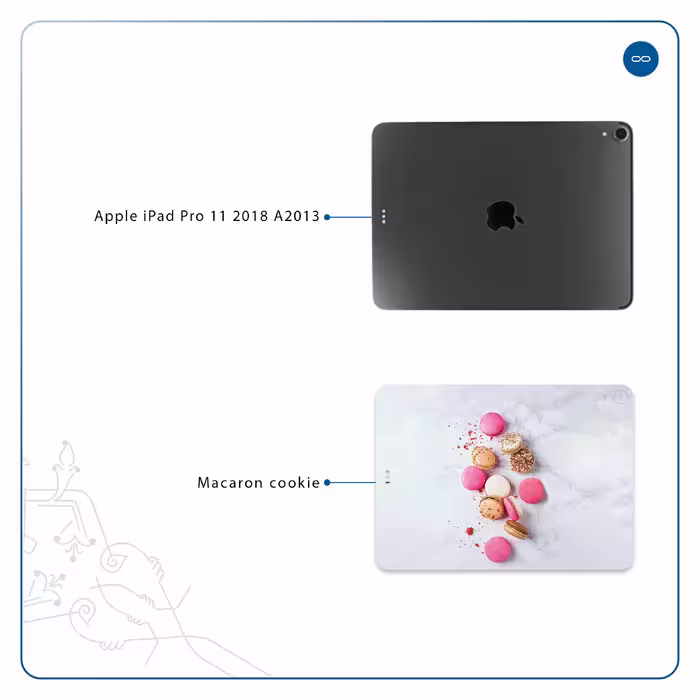 برچسب پوششی ماهوت مدل Macaron cookie مناسب برای تبلت اپل iPad Pro 11 2018 A2013