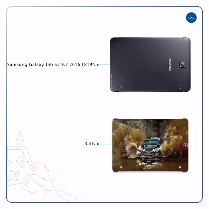 برچسب پوششی ماهوت مدل Rally مناسب برای تبلت سامسونگ Galaxy Tab S2 9.7 2016 T819N