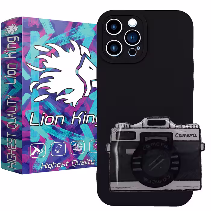 کاور لاین کینگ مدل Dorbin مناسب برای گوشی موبایل اپل IPhone 13 pro Max به همراه پایه نگهدارنده و محافظ لنز
