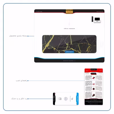 برچسب پوششی ماهوت مدل Graphite-Gold-Marble مناسب برای تبلت سونی Xperia Z2 Tablet LTE 2014