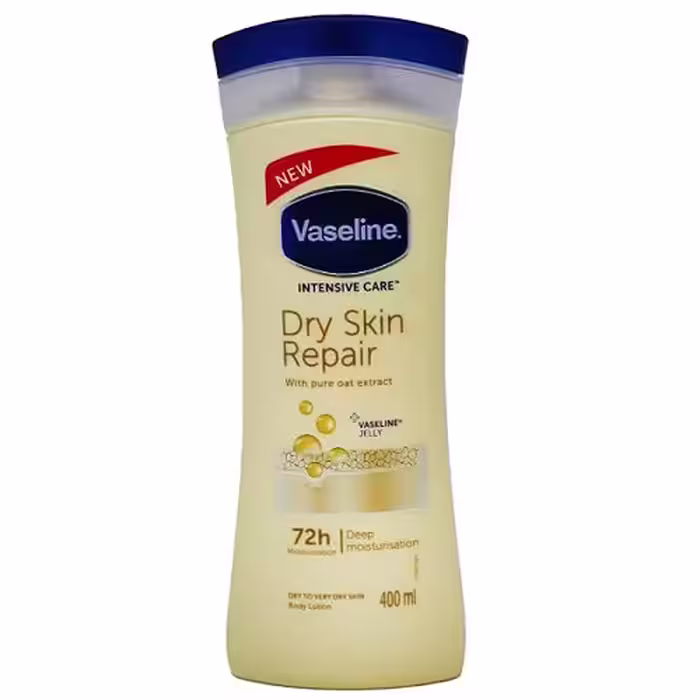 لوسیون بدن حاوی جو دو سر وازلین مدل Dry Skin Repair حجم 400 میلی لیتر