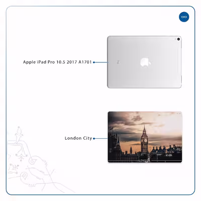 برچسب پوششی ماهوت مدل London City مناسب برای تبلت اپل iPad Pro 10.5 2017 A1701