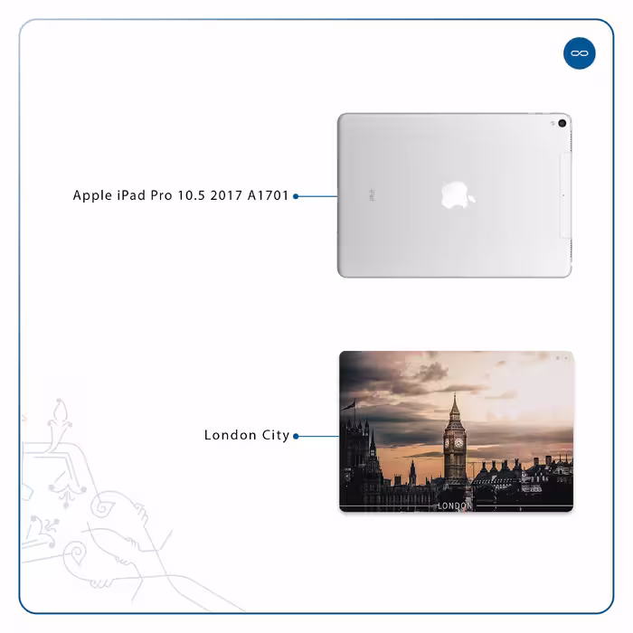 برچسب پوششی ماهوت مدل London City مناسب برای تبلت اپل iPad Pro 10.5 2017 A1701