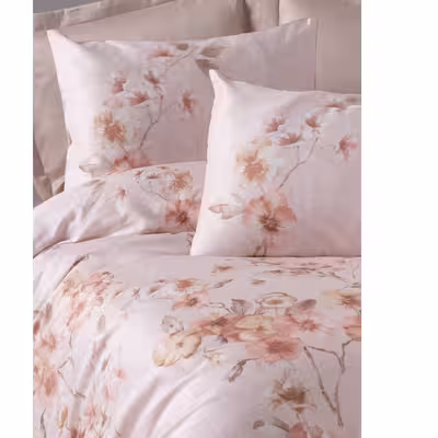 سرویس روتختی کاتن باکس مدل Satin Pansy Bej دو نفره 6 تکه