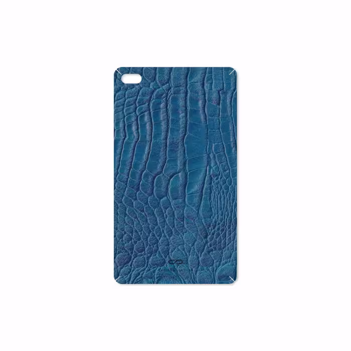 برچسب پوششی ماهوت مدل Blue-Crocodile-Leather مناسب برای تبلت لنوو E7