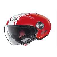 کلاه کاسکت موتورسیکلت قرمز N21 Visor 06 Dolce Vita Half Motorcycle دارای نولان Nolan