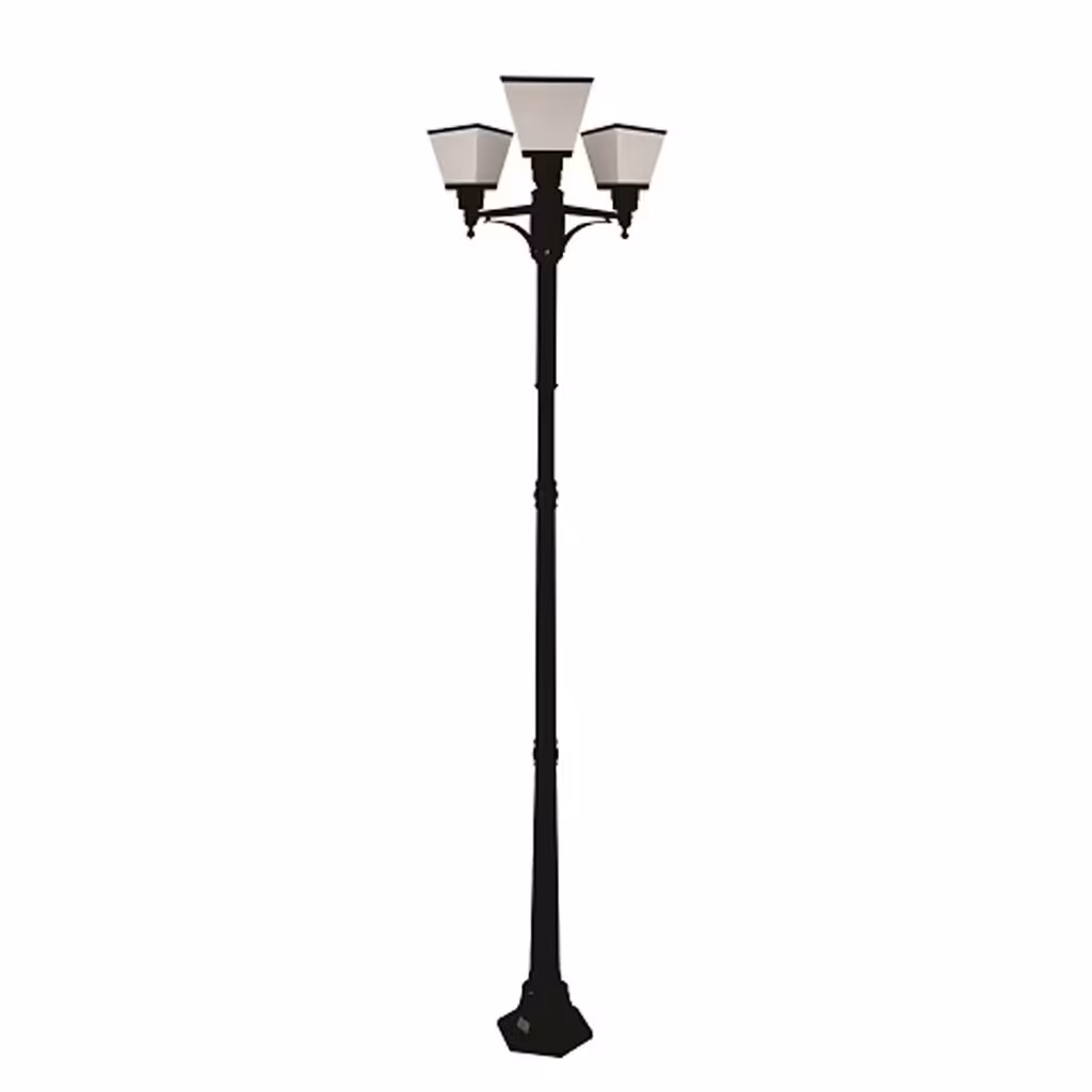 چراغ پارکی 3 شعله مکعبی سرپیچ E27 فاین الکتریک FEC-4644-SQ