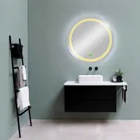آینه گلسموند مدل دایره آرایشی بک لایت هوشمند کد CLBSM
