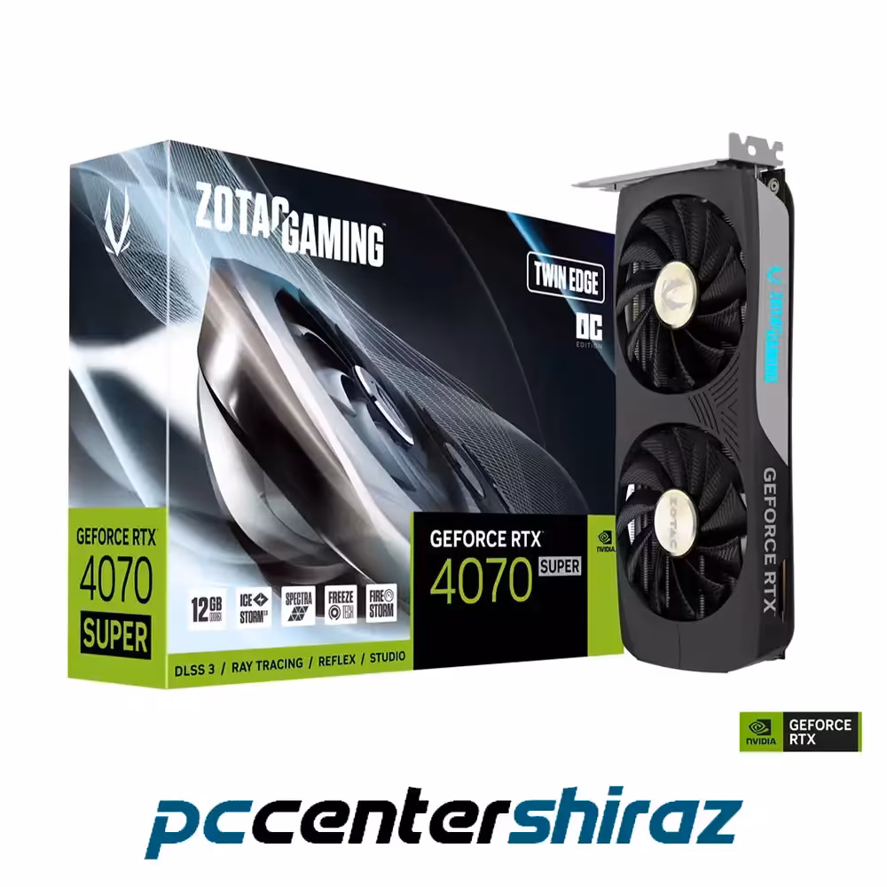 کارت گرافیک زوتک مدل ZOTAC GAMING GeForce RTX 4070 SUPER Twin Edge 12GB