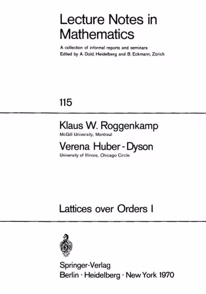 خرید و دانلود نسخه کامل کتاب Lattices over Orders I