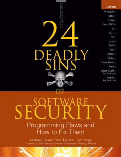 خرید و دانلود نسخه کامل کتاب 24 deadly sins of software security: programming flaws and how to fix them