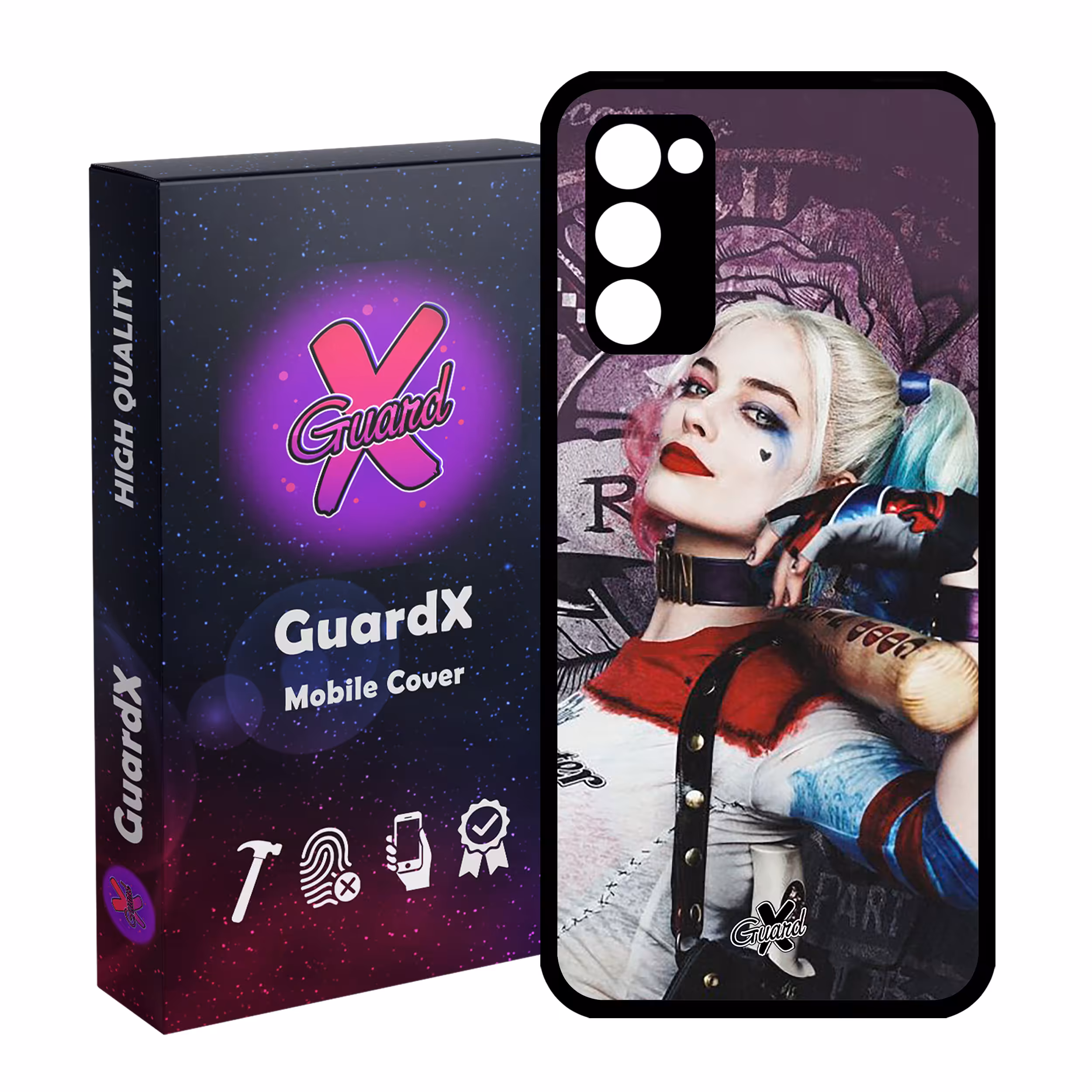 کاور گارد ایکس طرح Harley Quinn مدل Glass10235 مناسب برای گوشی موبایل سامسونگ Galaxy S20 FE