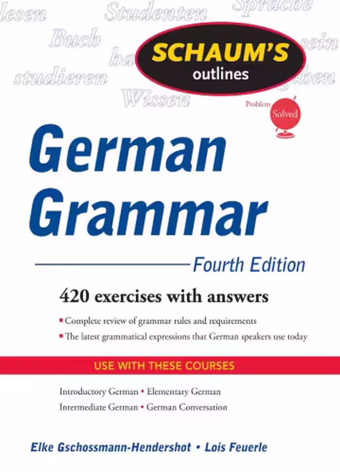خرید و دانلود نسخه کامل کتاب Schaum's Outline of German Grammar