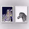 تابلو مدل دکوراتیو Zebra کدN172 مجموعه 2 عددی