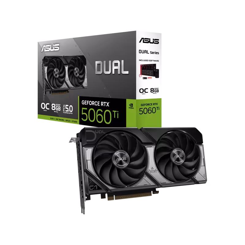 قیمت استثنایی کارت گرافیک ASUS DUAL RTX5060TI O8G فقط در کارما آی‌تی