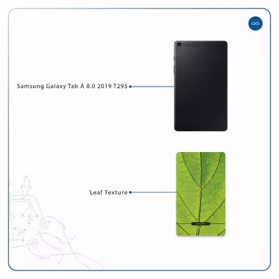 برچسب پوششی ماهوت مدل Leaf-Texture مناسب برای تبلت سامسونگ Galaxy Tab A 8.0 2019 T295