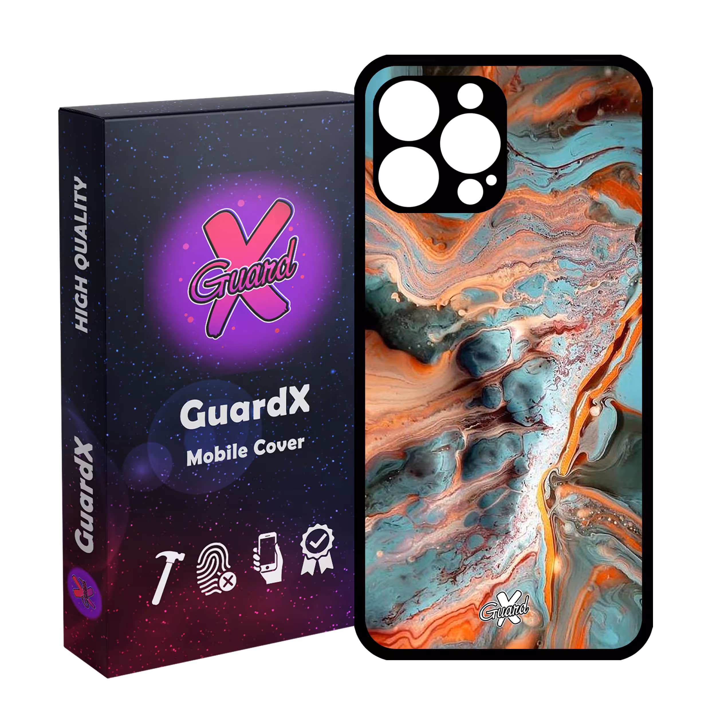 کاور گارد ایکس طرح ماربل مدل Glass10281 مناسب برای گوشی موبایل اپل iPhone 13 Pro Max
