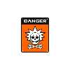 استیکر تزئینی موبایل و تبلت لولو مدل DANGER کد 75