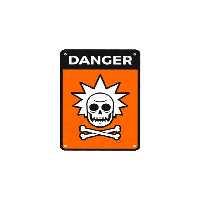 استیکر تزئینی موبایل و تبلت لولو مدل DANGER کد 75
