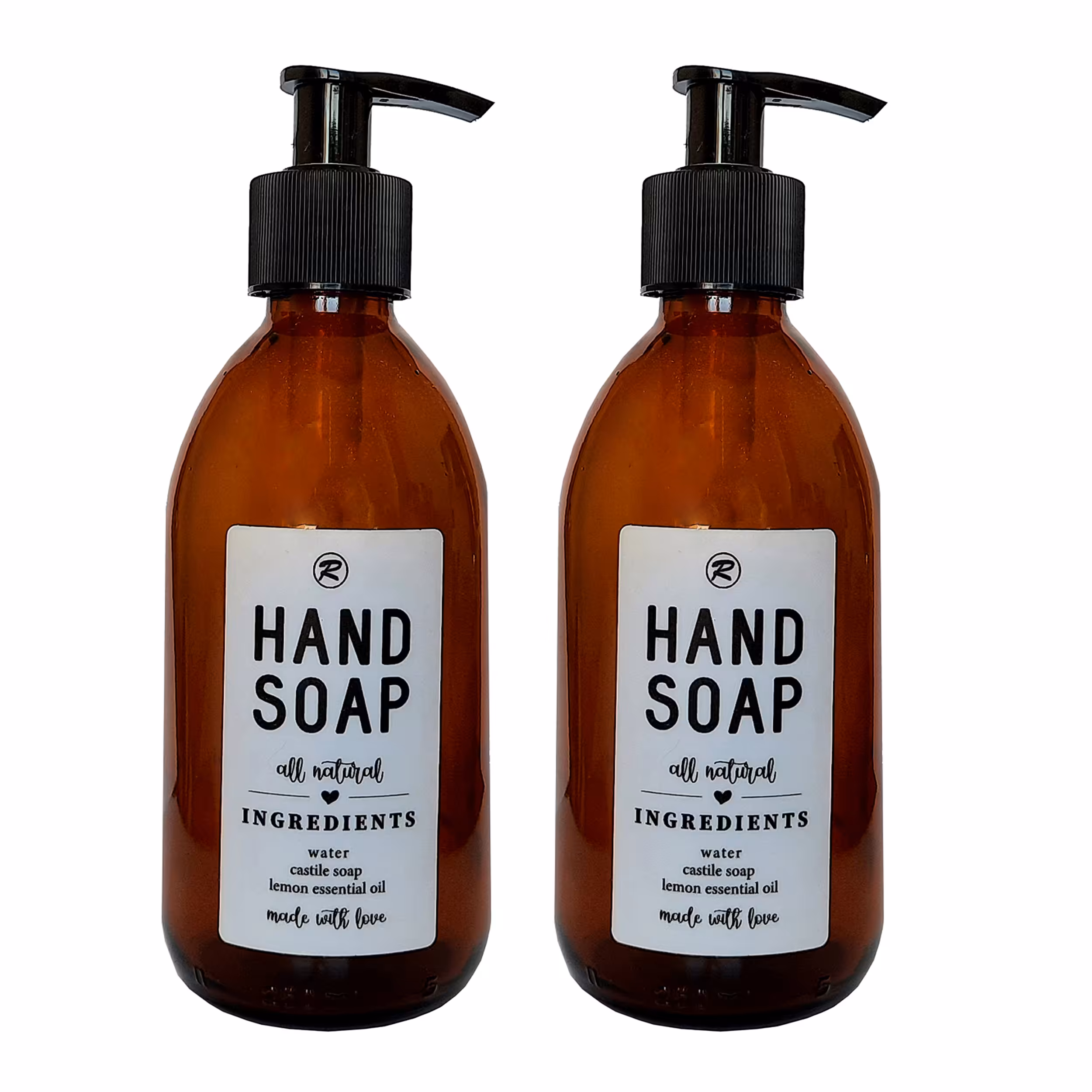 مخزن مایع دستشویی مدل DOUBLE HAND SOAP مجموعه دو عددی