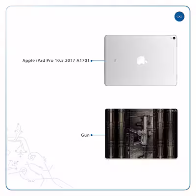 برچسب پوششی ماهوت مدل Gun مناسب برای تبلت اپل iPad Pro 10.5 2017 A1701