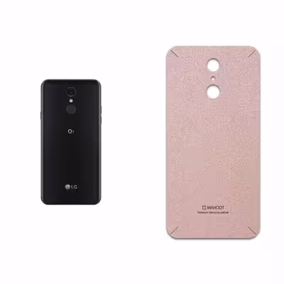 برچسب پوششی ماهوت مدل Rose Gold Leather مناسب برای گوشی موبایل ال جی Q7
