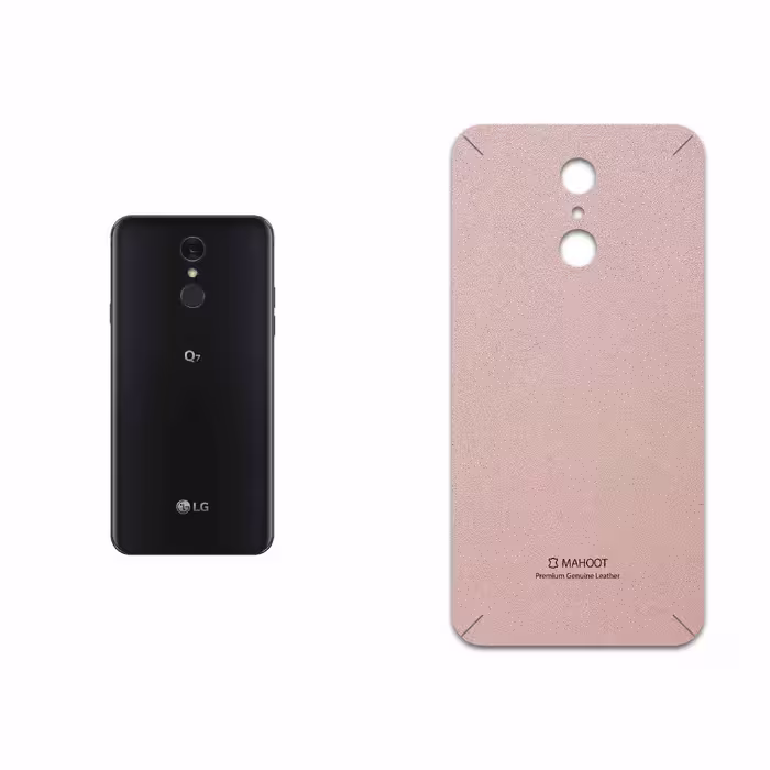 برچسب پوششی ماهوت مدل Rose Gold Leather مناسب برای گوشی موبایل ال جی Q7