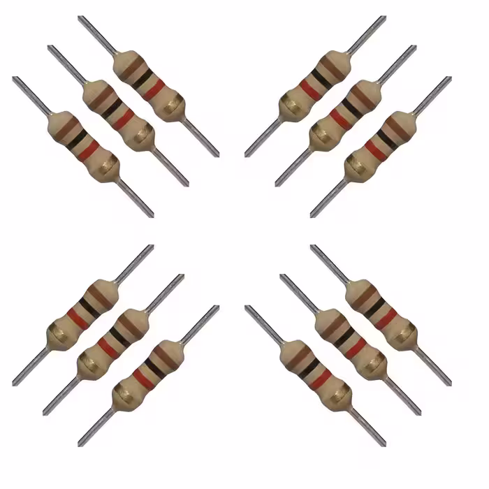 مقاومت 1 کیلو اهم 2 وات کد 1K-2w بسته 12 عددی