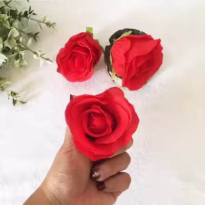 گل مصنوعی مدل سرگل رز کد 497 بسته 3 عددی