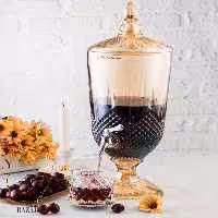 کلمن شیشه ای عسلی 3.5 لیتر پاشاسازه مدل لانگ کد 43099