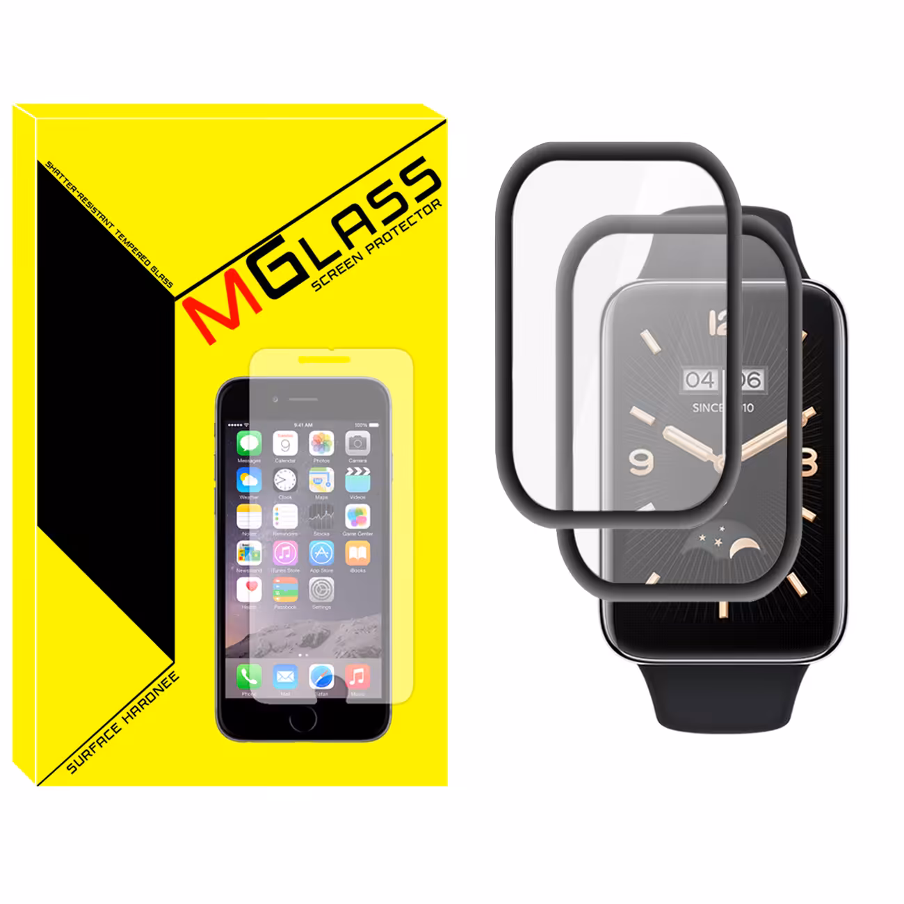 محافظ صفحه نمایش نانو ام گلس مدل NMG مناسب برای ساعت هوشمند شیائومی Mi Band 7 Pro بسته دو عددی